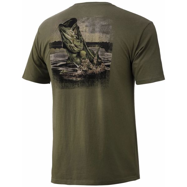 Huk Bass Camp Short Sleeve T-Shirt - Deep Lichen Green - 2XL