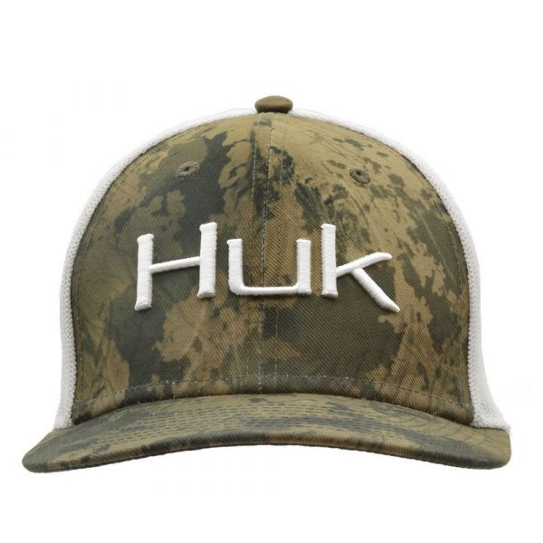 Huk Camo Trucker Stretch Hat -  Southern Tier - Night Vision - L/XL