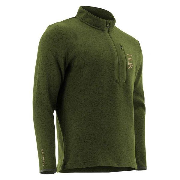 Huk Channel 1/4 Zip - Military Olive Drab - 3XL