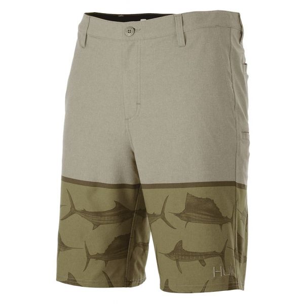 Huk Chino New Slam Hybrid Walkshort - Khaki/Heather - 28