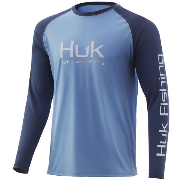 Huk Double Header Long Sleeve Shirt - Dusk Blue - 2X-Large