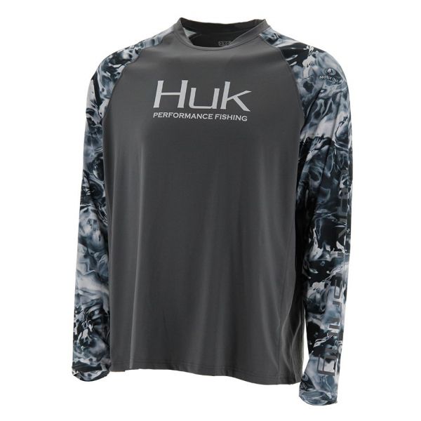 Huk Double Header Long Sleeve Shirt - Iron - M