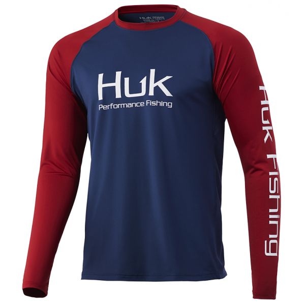 Huk Double Header Long Sleeve Shirt - Sargasso Sea - 2X-Large