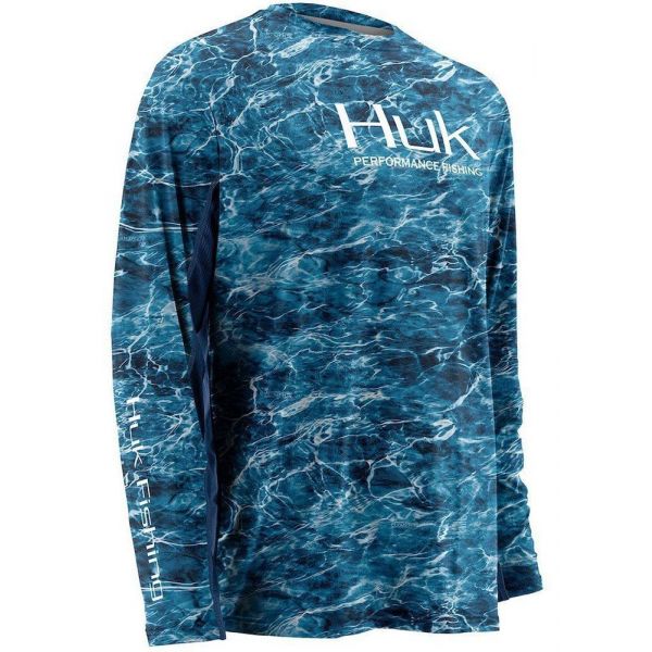 Huk Elements Icon Long Sleeve Shirt - Elements Bluefin 2XL