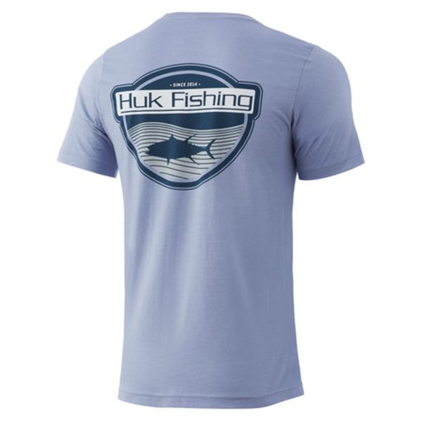 Huk Wave Length Tee - Dusk Blue Heather - Medium