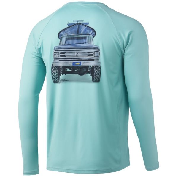 Huk KC Big Truck Pursuit Long Sleeve Shirt - Beach Glass - 3X-Large