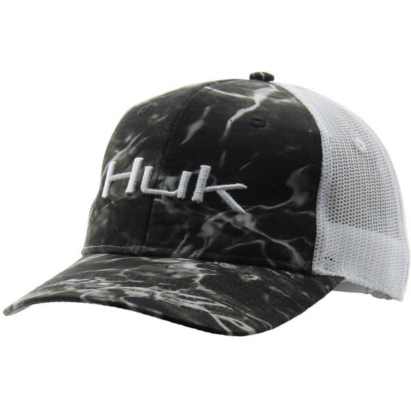 Huk Logo Camo Trucker Hat - Elements Blacktip