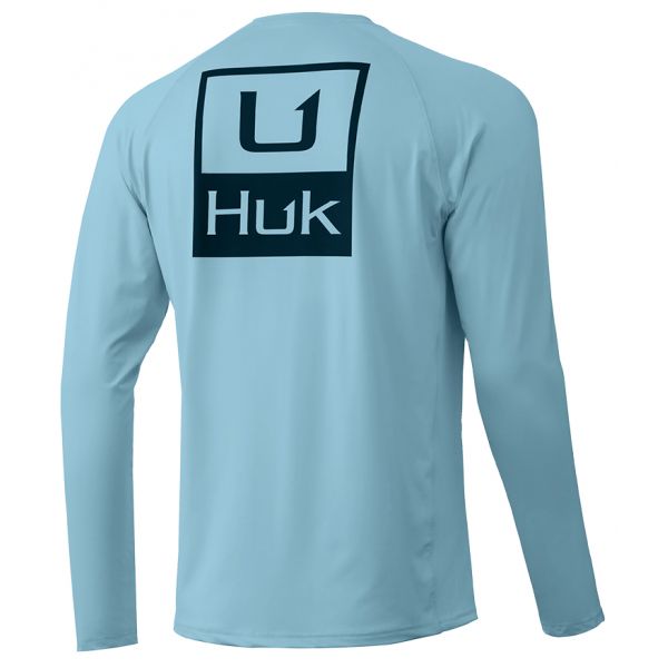 Huk Huk'd Up Pursuit Long Sleeve Shirt - Ice Blue - 3X-Large