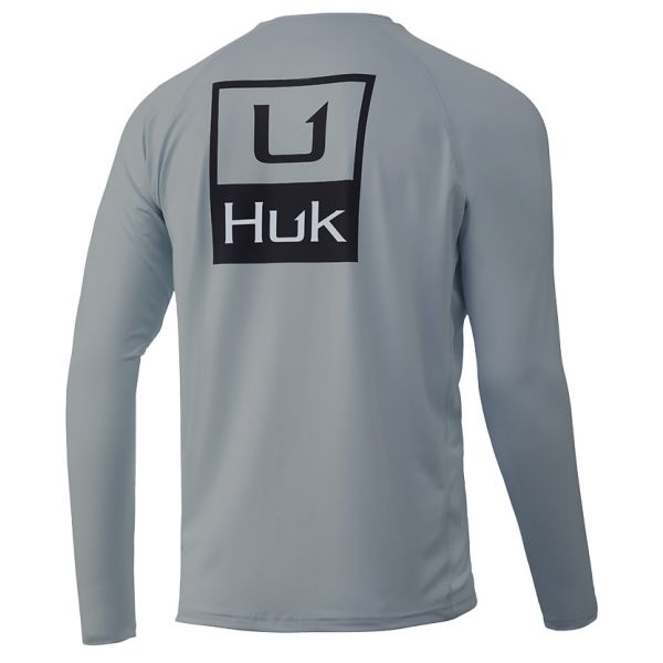 Huk Huk'd Up Pursuit Long Sleeve Shirt - Sharkskin - 3X-Large