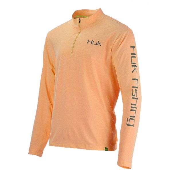 Huk Icon 1/4 Zip Shirt - Coral - 2XL