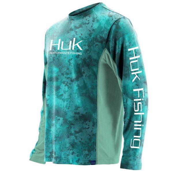 Huk Icon X Camo Long Sleeve Shirt - Subphanits Shallows - 2XL