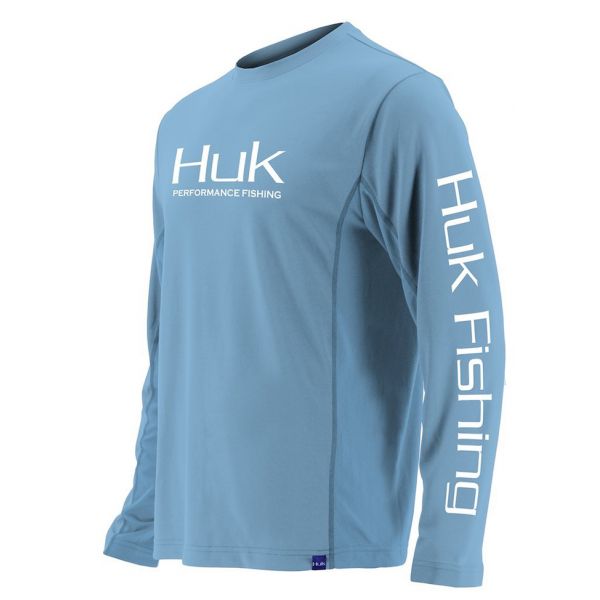 Huk Icon X Long Sleeve Shirt - Carolina Blue - 2XL