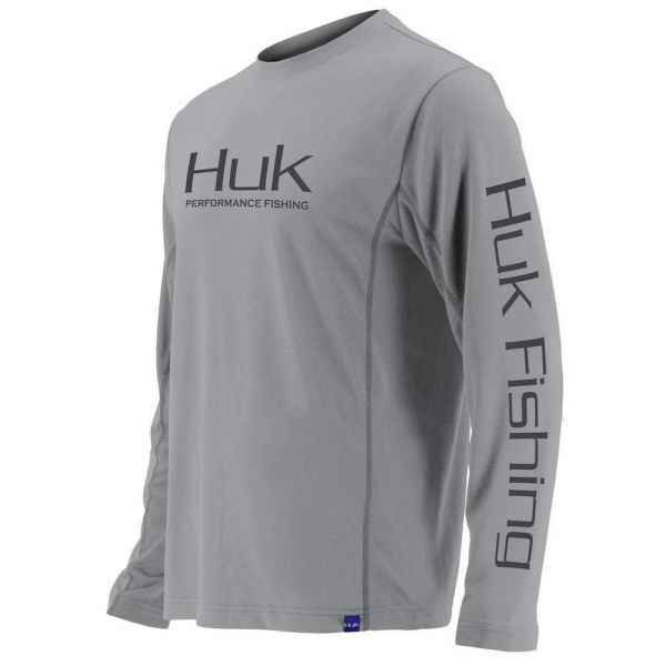 Huk Icon X Long Sleeve Shirt - Grey - 2XL