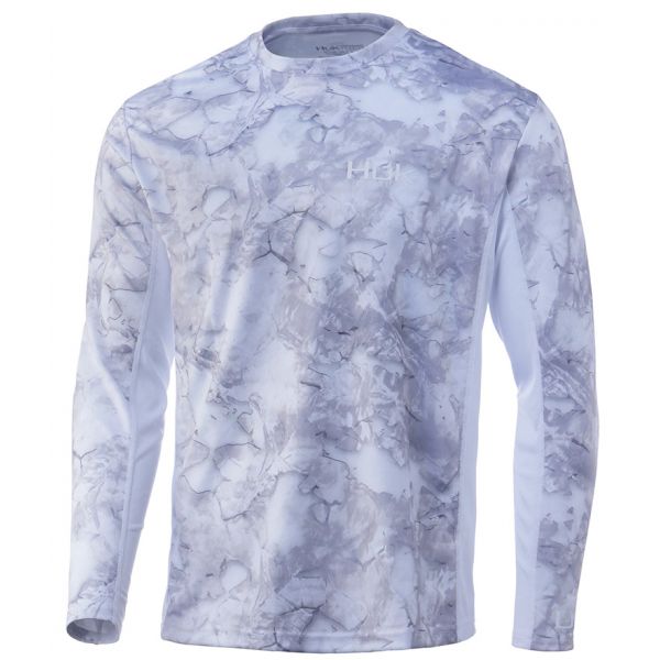 Huk Icon X Mossy Oak Fracture Long Sleeve Shirt - Drift