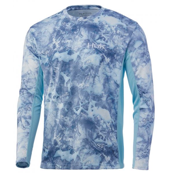 Huk Icon X Mossy Oak Fracture Long Sleeve Shirt - Evenflow - Small