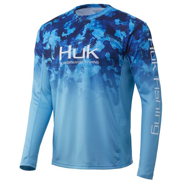 Huk Icon X Refraction Camo Fade Long Sleeve Shirt - San Sal - 2XL