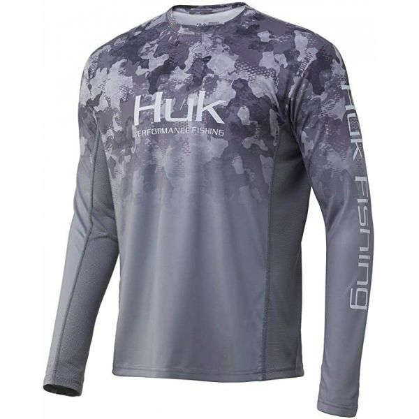 Huk Icon X Refraction Camo Fade Long Sleeve Shirt - Storm - 2XL