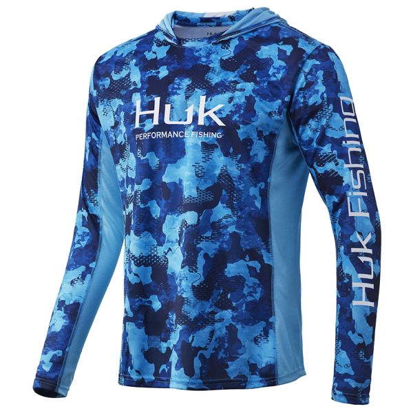 Huk Icon X Refraction Camo Hoodie - San Sal - 2X-Large