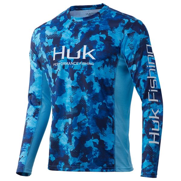 Huk Icon X Refraction Camo Long Sleeve Shirt - San Sal - 2XL