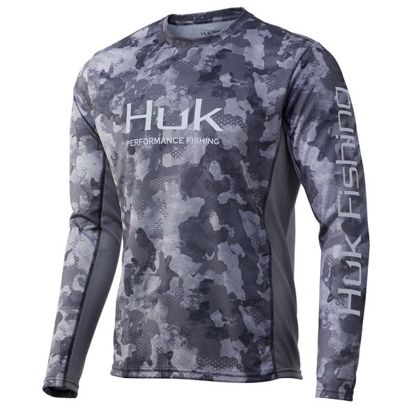 Huk Icon X Refraction Camo Long Sleeve Shirt - Storm - 2XL