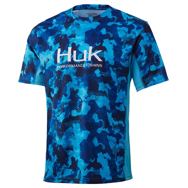 Huk Icon X Refraction Camo Short Sleeve Shirt - San Sal - Large