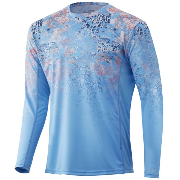 Huk Icon X Tide Change Fade Long Sleeve Shirt - Horizon - Small