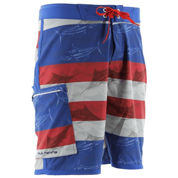 Huk KC Scott Blue Marlin USA Boardshort - 28