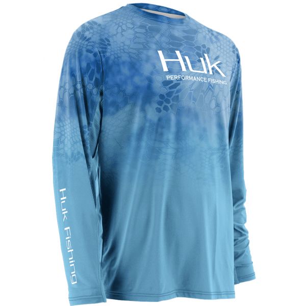 Huk Kryptek Fade Icon Long Sleeve Shirt - Kryptek Carolina Blue 2XL