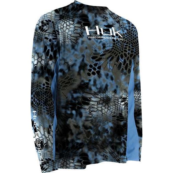 Huk Kryptek ICON Long Sleeve Shirt - Neptune - Size Small