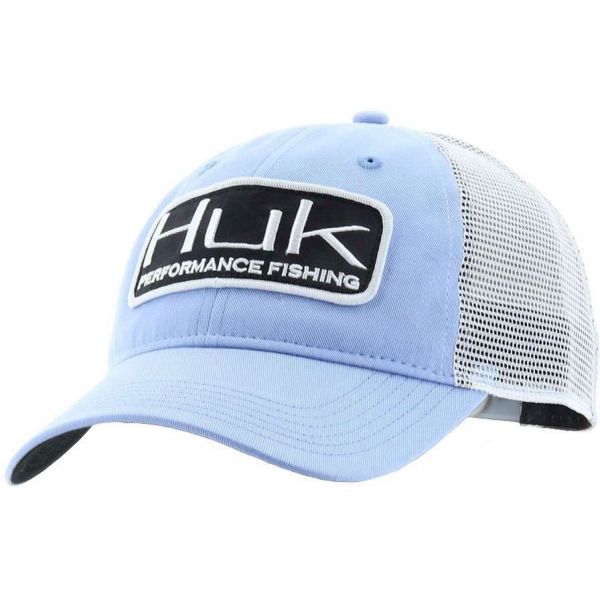 Huk Kryptek Patch Trucker Hat Carolina Blue/Typhon/White