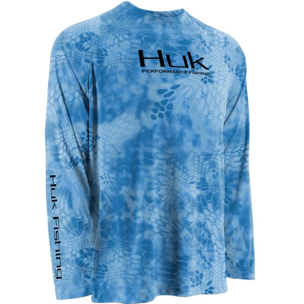 Huk Kryptek Performance Raglan LS Shirt - Kryptek Carolina Blue 2XL