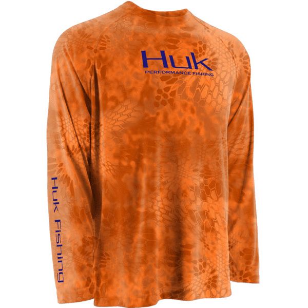 Huk Kryptek Performance Raglan LS Shirt - Kryptek Orange 2XL