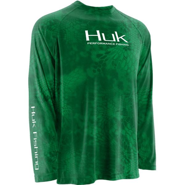 Huk Kryptek Performance Raglan LS Shirt - Kryptek Tree Frog 2XL