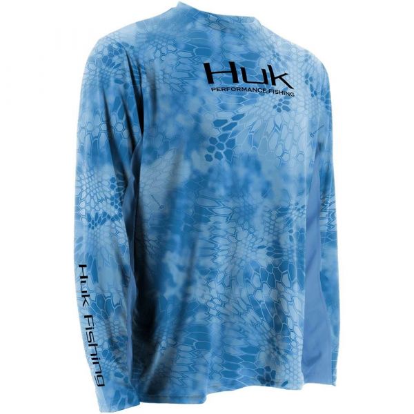 Huk Kryptek Solid Long Sleeve Icon Shirt - Carolina Blue - Medium