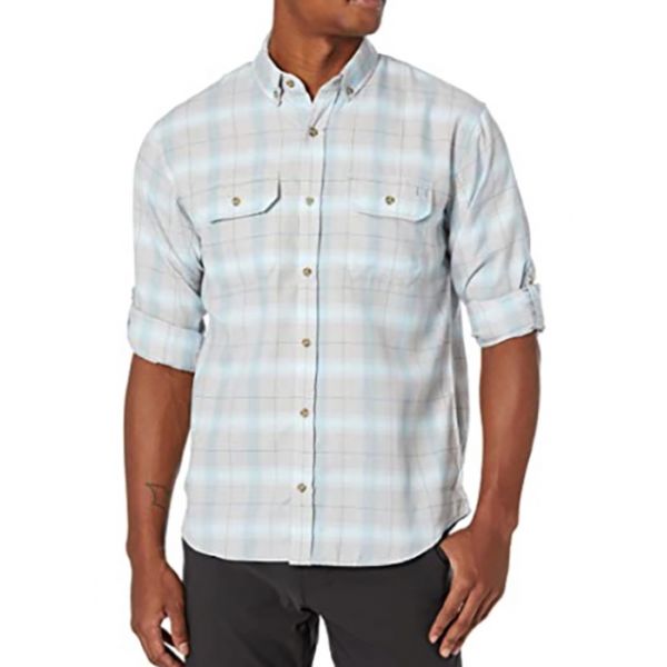 Huk Maverick Fishing Flannel Shirt - Glacier - Large