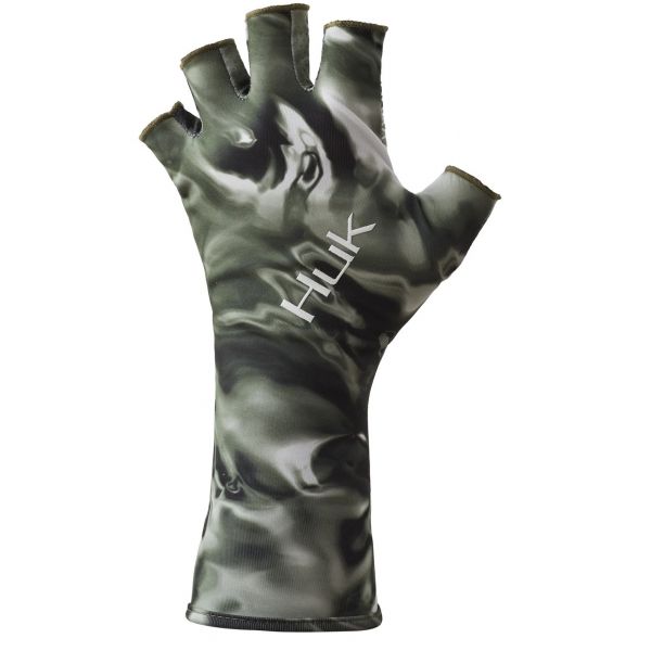 Huk Mossy Oak Hydro Sun Gloves - Hydro Freshwater - L/XL