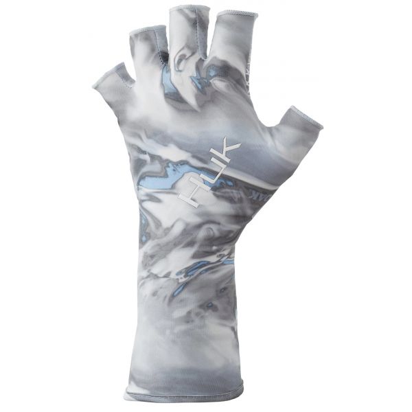 Huk Mossy Oak Hydro Sun Gloves - Hydro Standards - L/XL