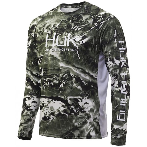 Huk Mossy Oak Pursuit Long Sleeve Shirt - Hydro Freshwater - L