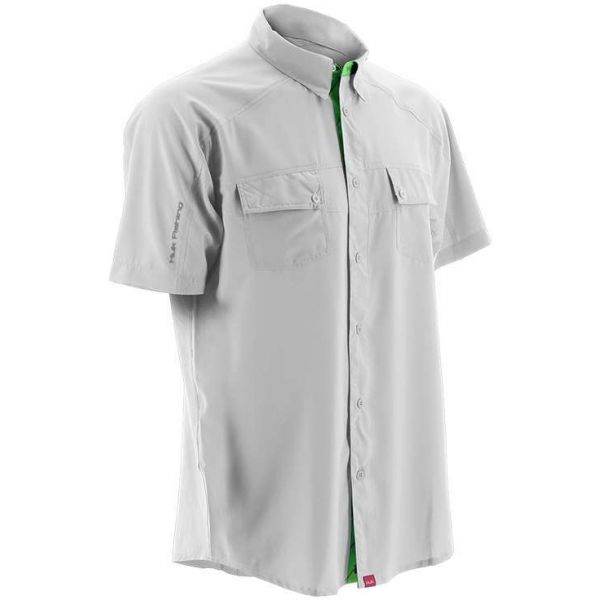 Huk Next Level Short Sleeve Woven Shirt - White - Small