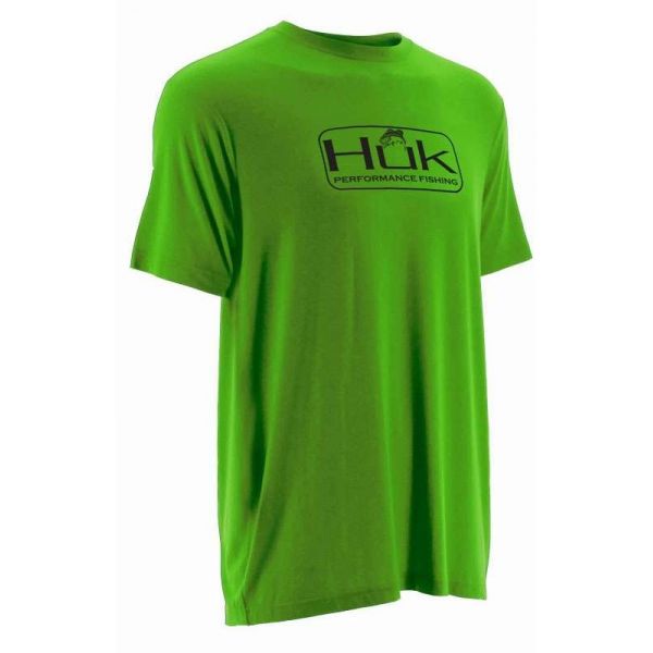 Huk Performance Fishing Huk Bass Logo T-Shirt - Neon Green - Large