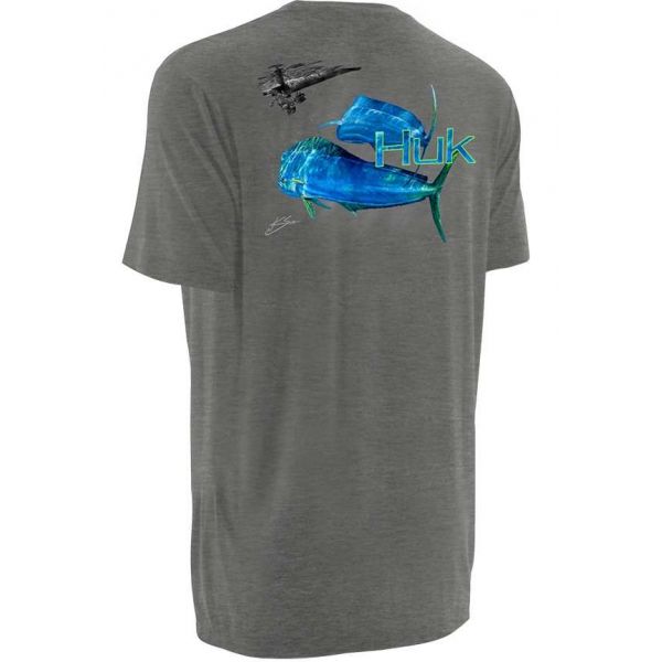 Huk Performance Fishing Huk K Scott Happy Hour T-Shirt - True Grey Heather