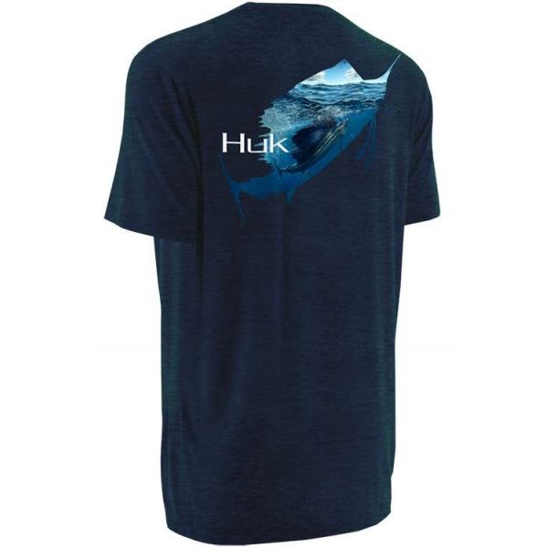 Huk K Scott Rising Sail T-Shirt - Heather Navy - XL