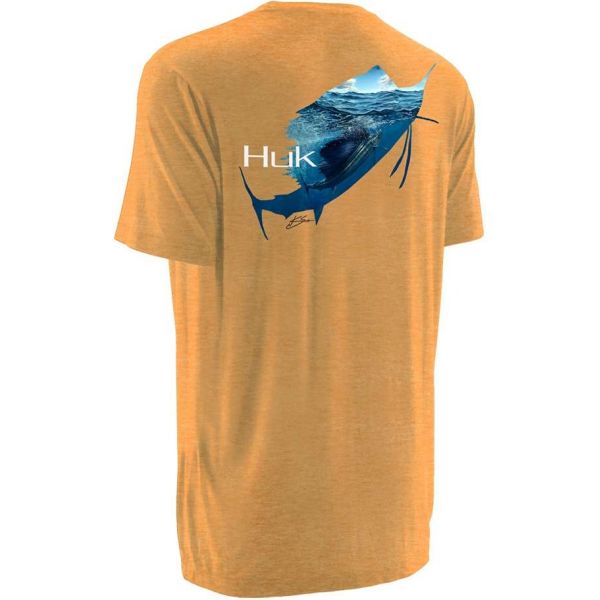 Huk K Scott Rising Sail T-Shirt - Heather Orange - Medium