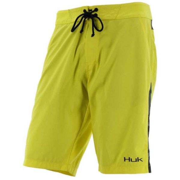 Huk Huk Camo Boardshorts - Blaze Yellow/Black Camo - 28