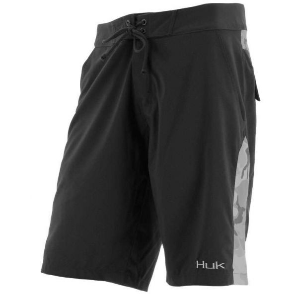 Huk Performance Fishing Huk Camo Boardshorts - Black/Grey Camo - 28