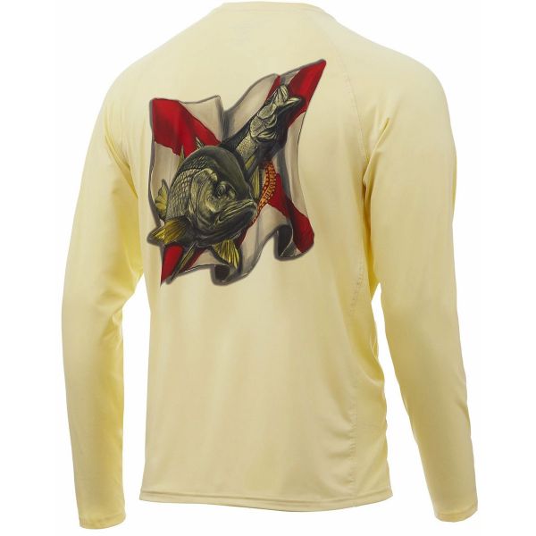 Huk Pursuit Doubled Up Long Sleeve Shirt - French Vanilla - 3X-Large