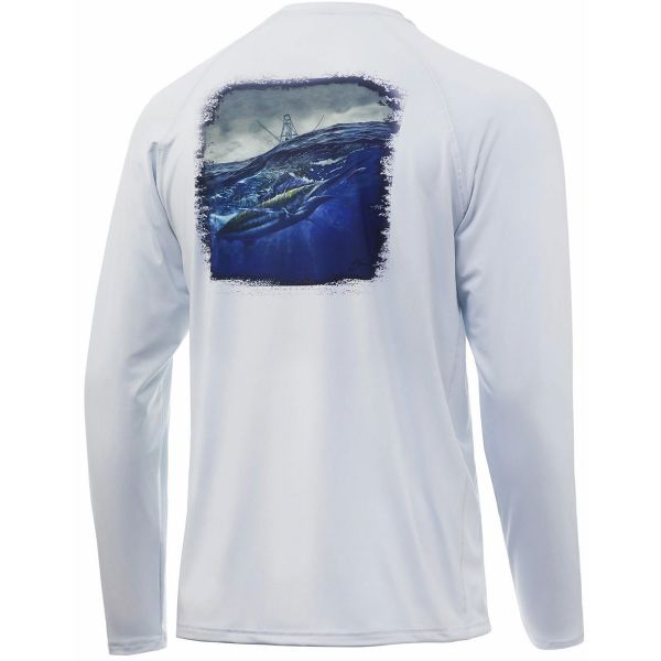 Huk Pursuit Face On Long Sleeve Shirt - Plein Air - Large