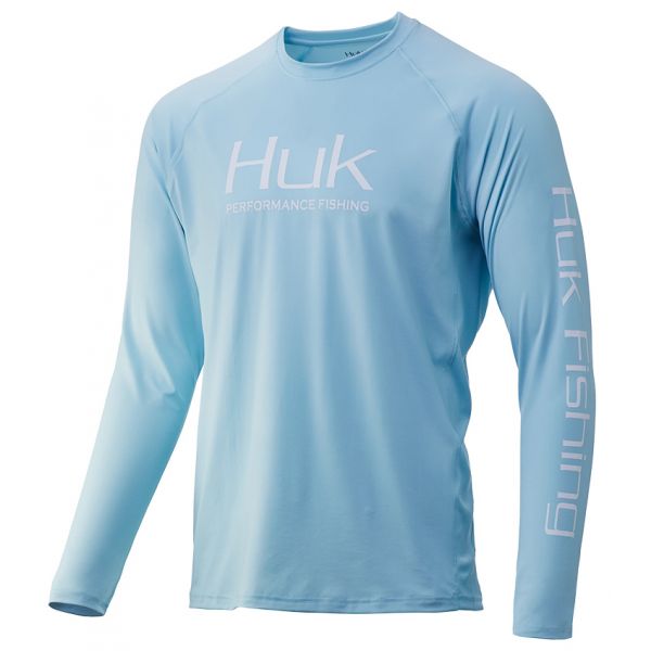 Huk Pursuit Vented Long Sleeve Shirt - Ice Blue - 2XL