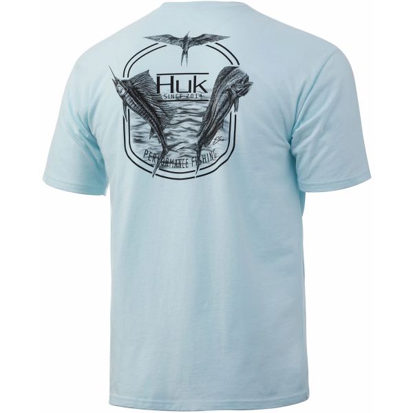 Huk Southern Feed Short Sleeve T-Shirt - Seafoam - TackleDirect