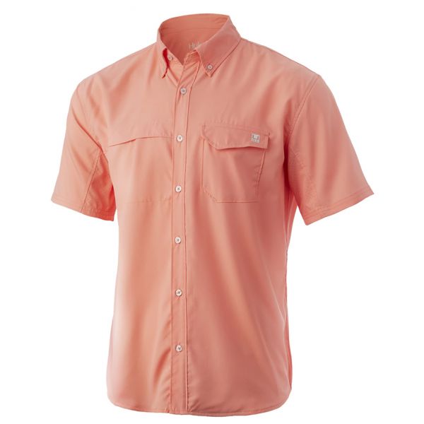 Huk Tide Point Short Sleeve Shirt - Desert Flower - Medium